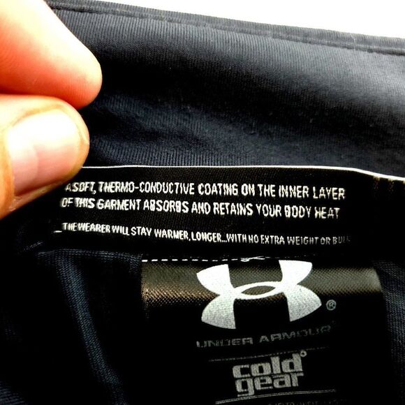 Under Armour Coldgear Infared Gray Orange‎ Striped 1/4 Zip Long Sleeve Large - Picture 13 of 15